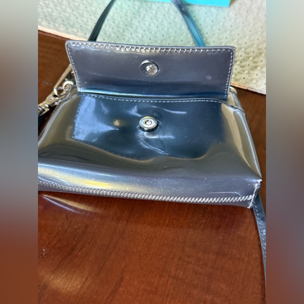 Beijo Charcoal grey 2 way mini handbag crossbody purse - Picture 6 of 11